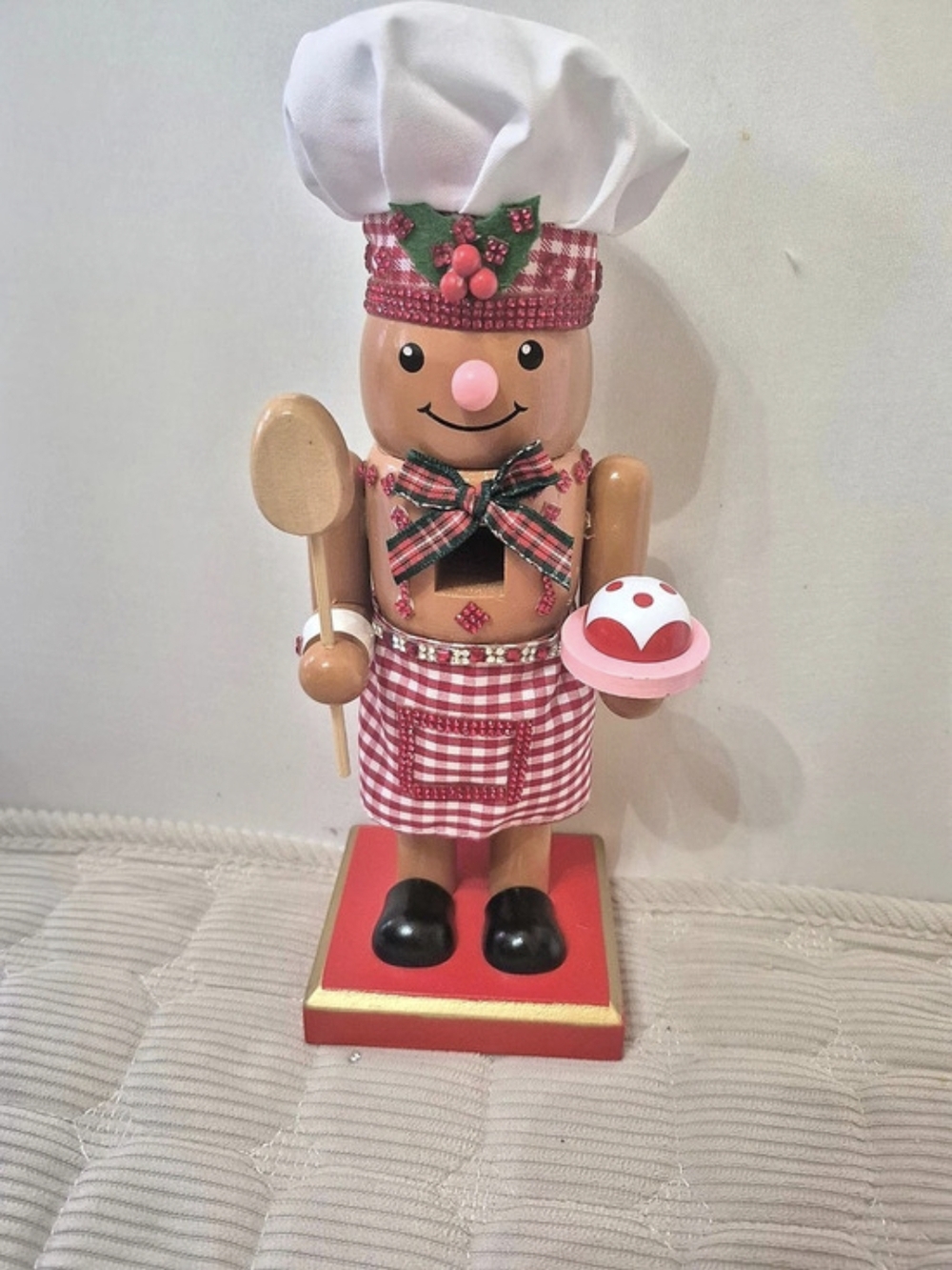 Chef Nutcracker Decor in Red & White